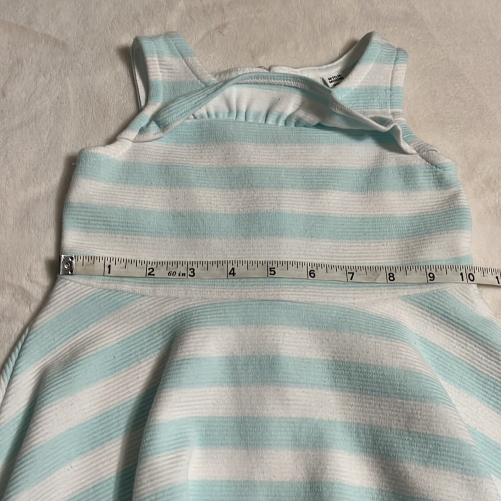 JANIE AND JACK Striped Sleeveless Dress in Blue and White - Picture 6 of 7